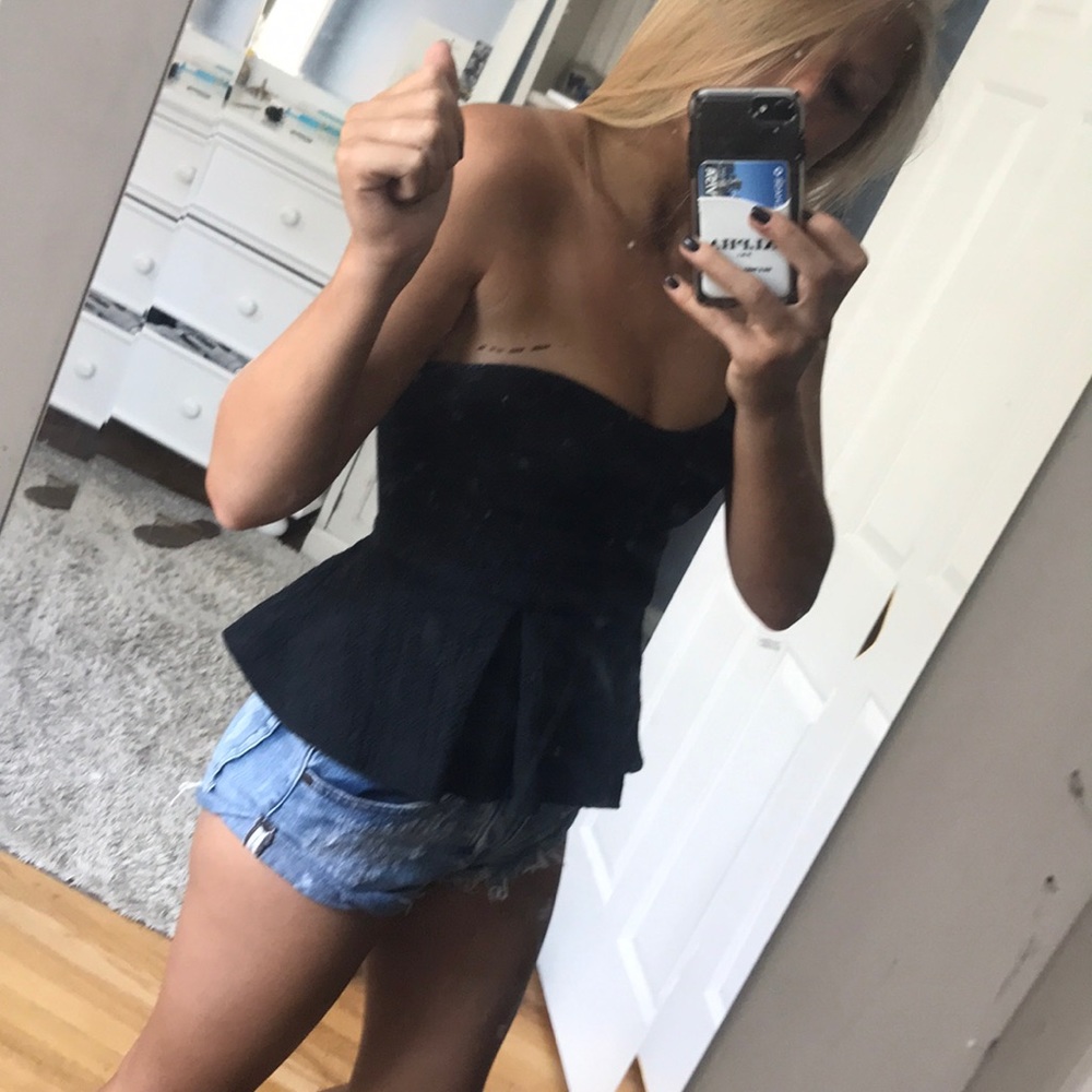 free people black tube top